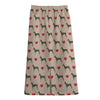 Love Dobermann Pattern Print Cotton Front Slit Maxi Skirt