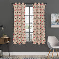 Love Dobermann Pattern Print Grommet Curtain Panels