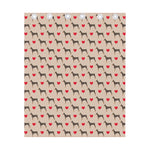 Love Dobermann Pattern Print Curtain