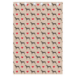 Love Dobermann Pattern Print Curtain