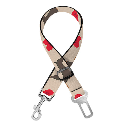 Love Dobermann Pattern Print Dog Seat Belt