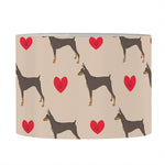 Love Dobermann Pattern Print Drum Lamp Shade