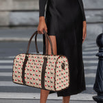 Love Dobermann Pattern Print Duffle Bag