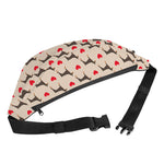 Love Dobermann Pattern Print Fanny Pack