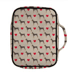 Love Dobermann Pattern Print Front Pocket Bible Bag