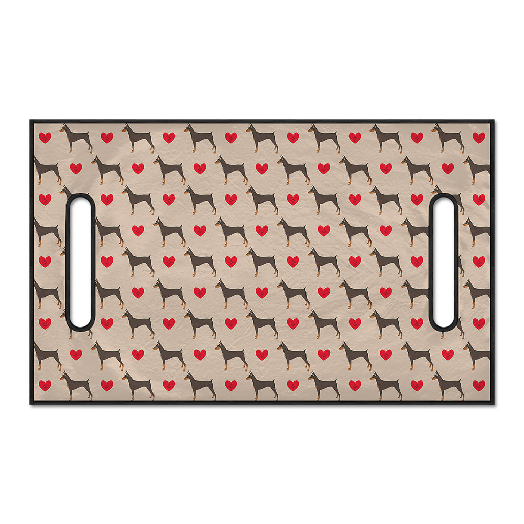 Love Dobermann Pattern Print Golf Cart Seat Cover
