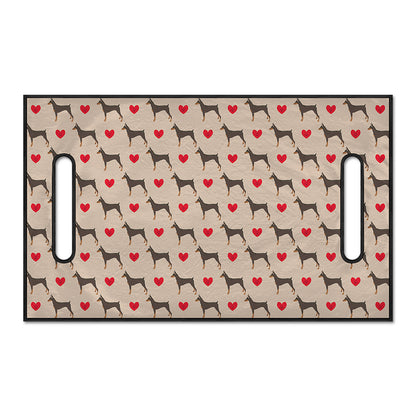 Love Dobermann Pattern Print Golf Cart Seat Cover