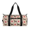 Love Dobermann Pattern Print Gym Bag