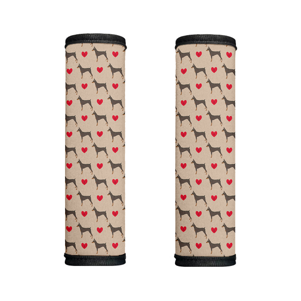 Love Dobermann Pattern Print Handle Covers