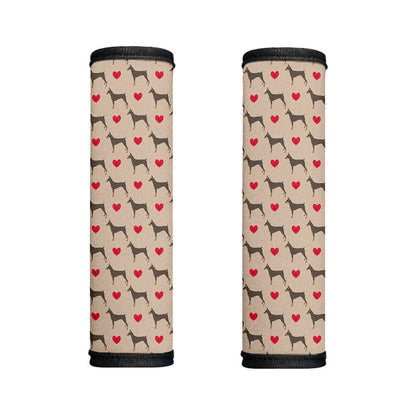 Love Dobermann Pattern Print Handle Covers