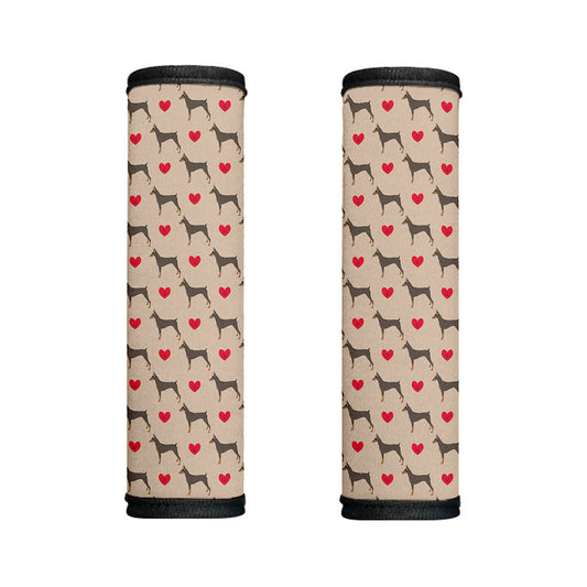 Love Dobermann Pattern Print Handle Covers