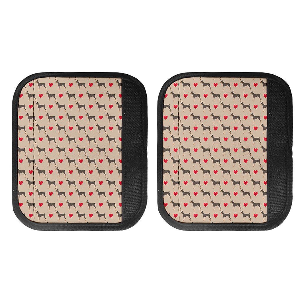 Love Dobermann Pattern Print Handle Covers