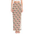 Love Dobermann Pattern Print High Slit Maxi Skirt