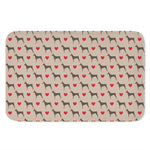 Love Dobermann Pattern Print Indoor Door Mat