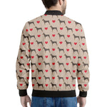 Love Dobermann Pattern Print Men's Bomber Jacket