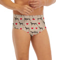 Love Dobermann Pattern Print Men's Briefs