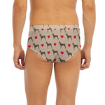 Love Dobermann Pattern Print Men's Briefs