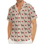 Love Dobermann Pattern Print Men's Deep V-Neck Shirt