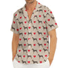 Love Dobermann Pattern Print Men's Deep V-Neck Shirt