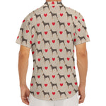 Love Dobermann Pattern Print Men's Deep V-Neck Shirt