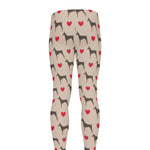 Love Dobermann Pattern Print Men's leggings