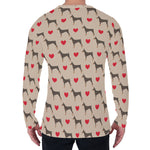 Love Dobermann Pattern Print Men's Long Sleeve T-Shirt