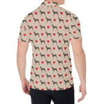 Love Dobermann Pattern Print Men's Shirt