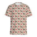 Love Dobermann Pattern Print Men's Athletic T-Shirt