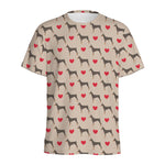 Love Dobermann Pattern Print Men's Sports T-Shirt