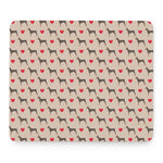 Love Dobermann Pattern Print Mouse Pad