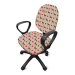Love Dobermann Pattern Print Office Chair Cover