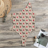 Love Dobermann Pattern Print One Shoulder Bodysuit