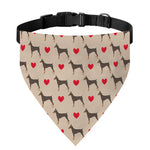 Love Dobermann Pattern Print Over The Collar Dog Bandana