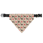 Love Dobermann Pattern Print Over The Collar Dog Bandana