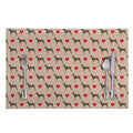Love Dobermann Pattern Print Placemat