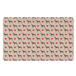 Love Dobermann Pattern Print Polyester Doormat