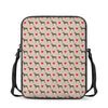 Love Dobermann Pattern Print Rectangular Crossbody Bag