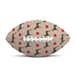 Love Dobermann Pattern Print Rugby Ball