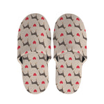 Love Dobermann Pattern Print Slippers