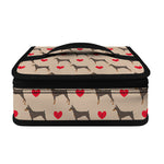 Love Dobermann Pattern Print Small Lunch Bag