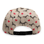 Love Dobermann Pattern Print Snapback Cap