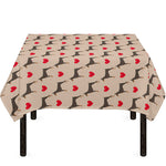 Love Dobermann Pattern Print Tablecloth