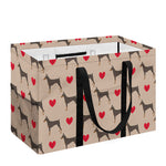 Love Dobermann Pattern Print Utility Tote Bag