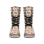 Love Dobermann Pattern Print Winter Boots