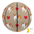 Love English Bulldog Pattern Print Basketball