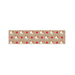 Love English Bulldog Pattern Print Bed Runner