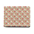 Love English Bulldog Pattern Print Bifold Wallet