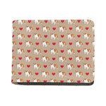 Love English Bulldog Pattern Print Bifold Wallet