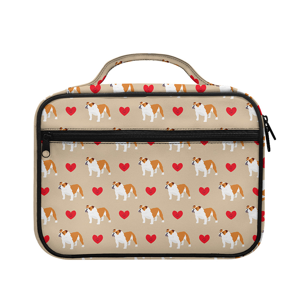 Love English Bulldog Pattern Print Briefcase Bible Bag