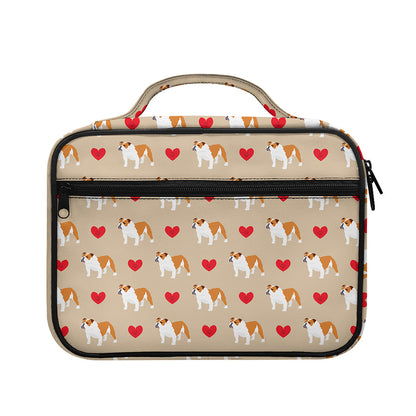 Love English Bulldog Pattern Print Briefcase Bible Bag